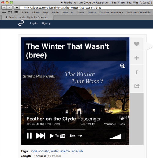The Winter That Wasn't. A mix for me! 