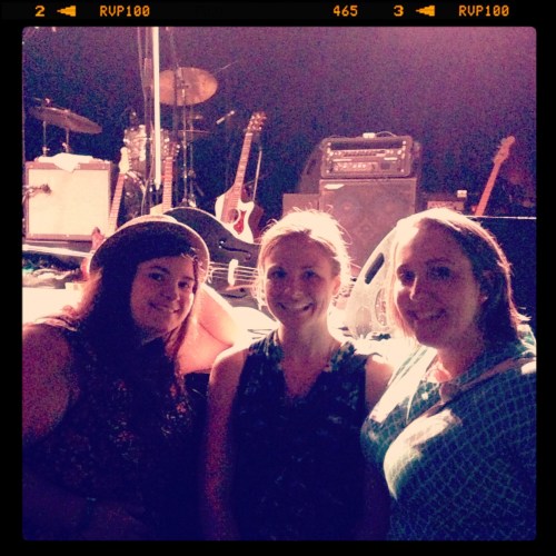 Julie, Andrea, and I touching the stage at The Sinclair