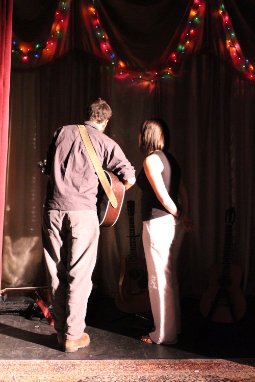 Max and Sammie Francis sound checking before the show