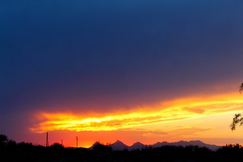 Amazing sunset in Tucson. We had delicious Mexican food in a gas station/barber shop/restaurant that night, too. 