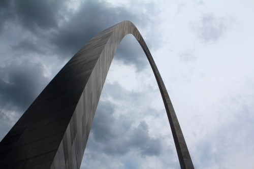 The St. Louis Gateway Arch. We rode a tram up to the top. It was a little scary, but worth it.
