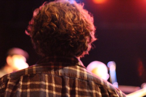 My obstructed front row "view" of the show after the second song :(