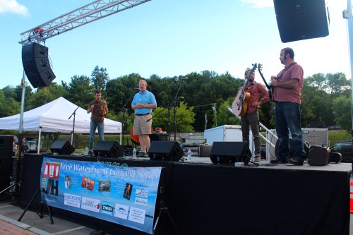 Gardiner Main Street Director Patrick Wright alongside Tricky Britches